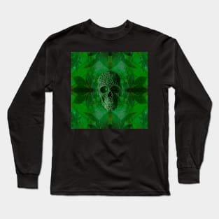 Skull Autumn Green Long Sleeve T-Shirt